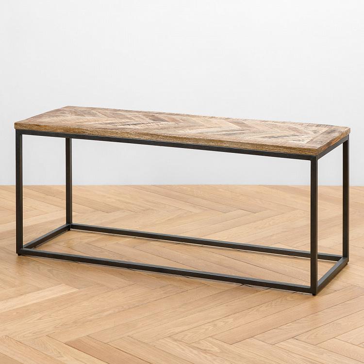 Журнальный стол из дерева манго Паркет Parquet Coffee Table Mango Wood