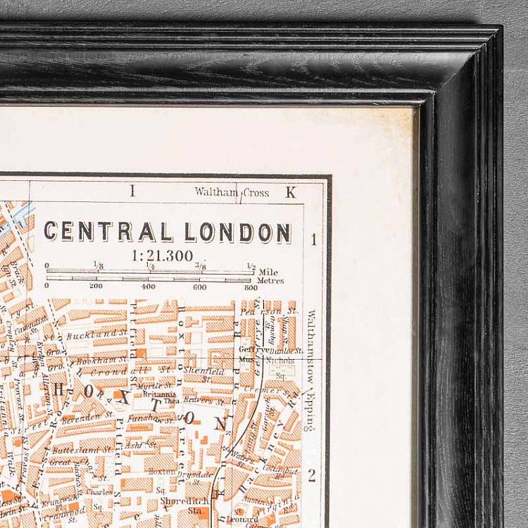 Картина-принт Карта Лондона, L Map London Large