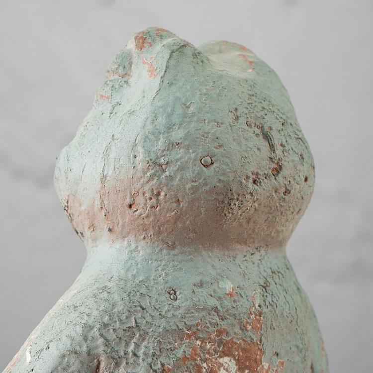 Статуэтка Медитирующая лягушка Meditating Frog Antique Grey