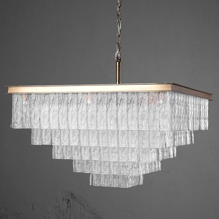 Квадратная люстра Барк с пятью кольцами Bark Square Pendant 5 Rings