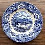 Винтажная тарелка Vintage Plate Blue White Medium 15