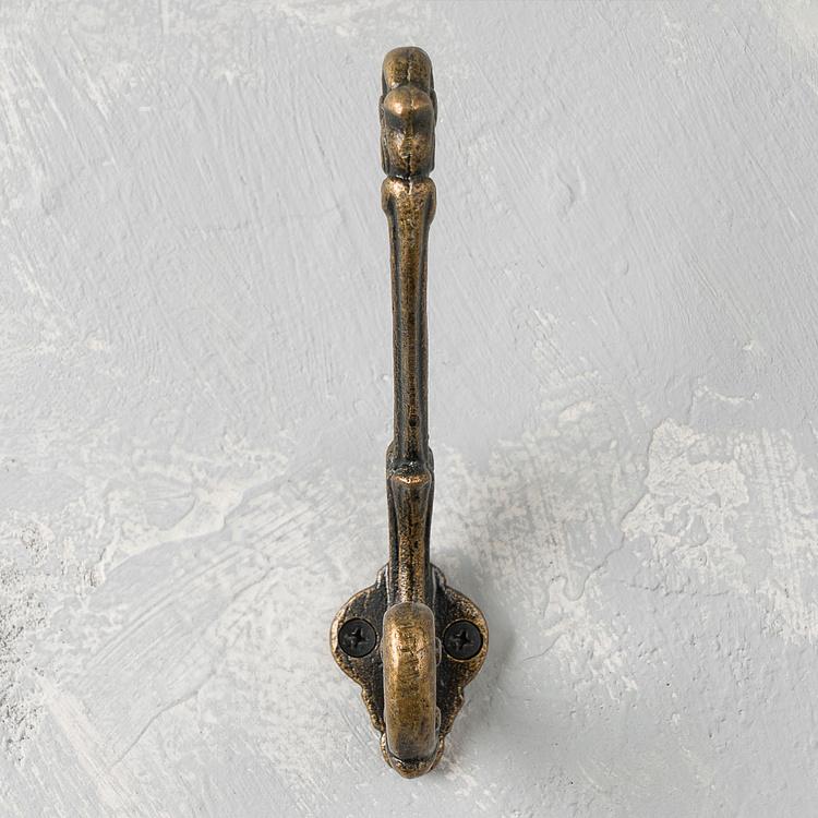 Двухрожковый чугунный крючок Французский стиль Ornate French Cast Iron Hook
