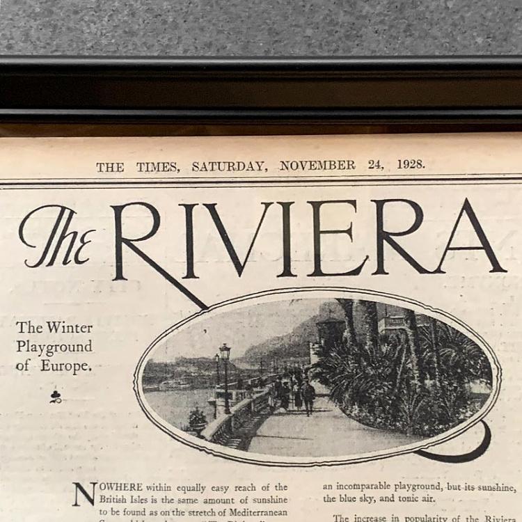 Винтажная газета в раме Таймс, 24 ноября 1928 Vintage Times, Nov 24, 1928