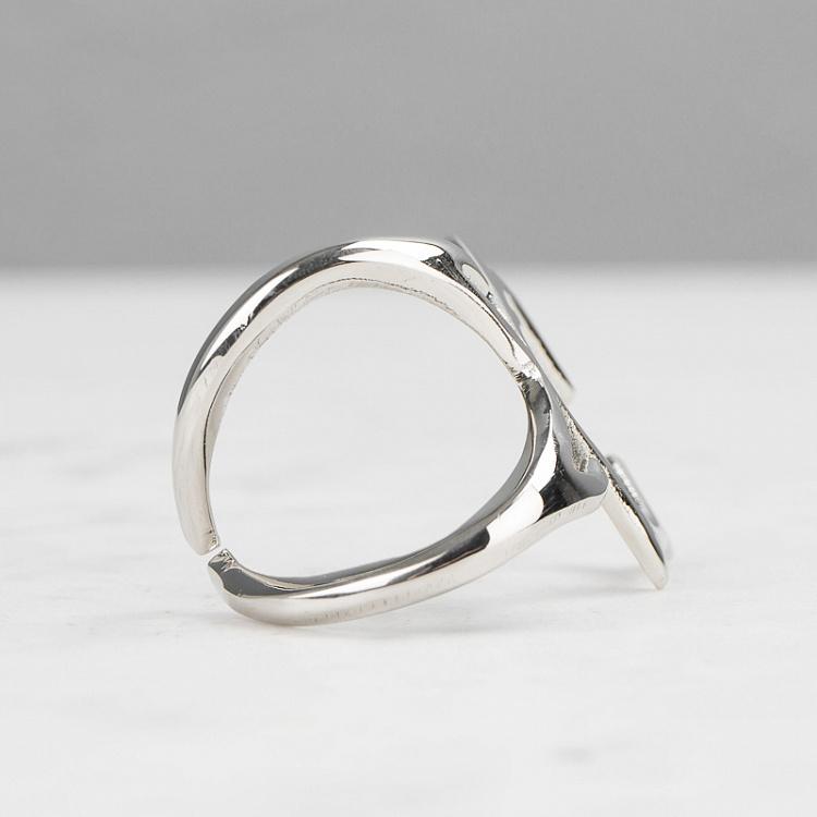 Кольцо для салфетки Оленьи рога Antler Napkin Ring Silver