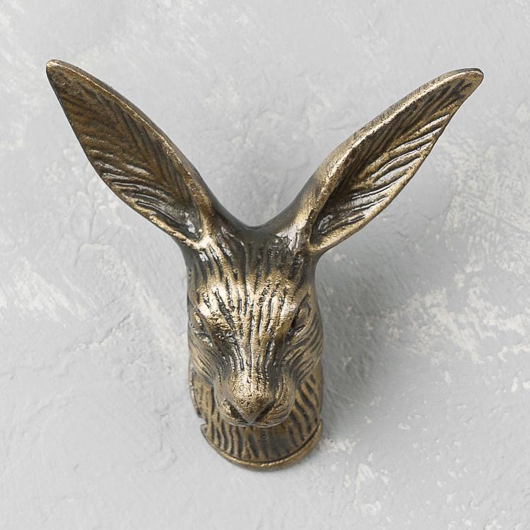 Двухрожковый винтажный крючок Голова кролика Antique Rabbit Head Hook
