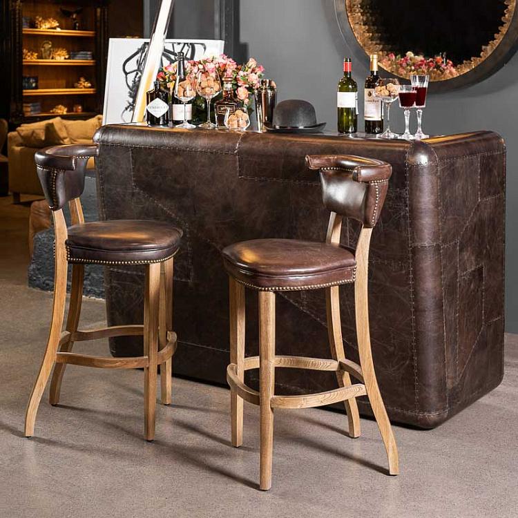 Высокий барный стул Анджелес Angeles Barstool High, Weathered Oak