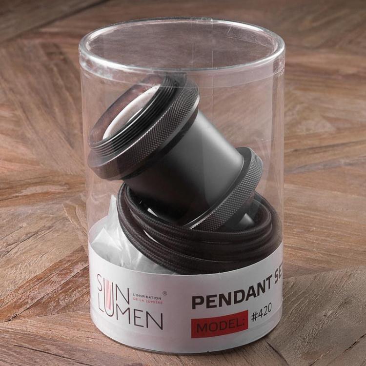 Подвесной светильник Чарли, матовый чёрный, E40 Hanging Lamp Base Charlie, Matt Black E40