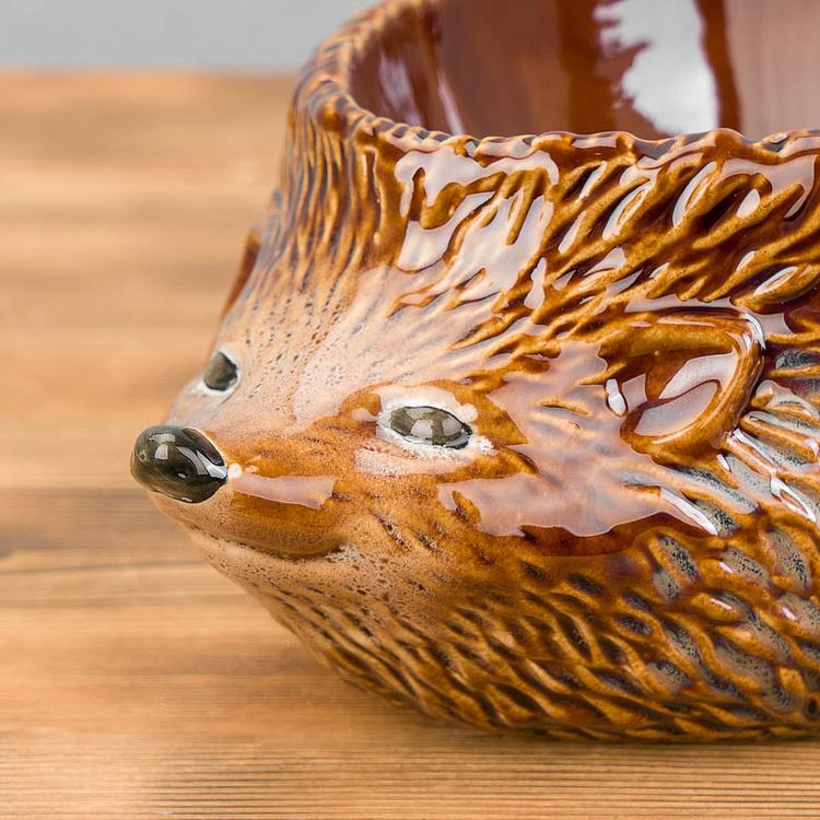 Салатница Ёж Stoneware Hedgehog Bowl Brown