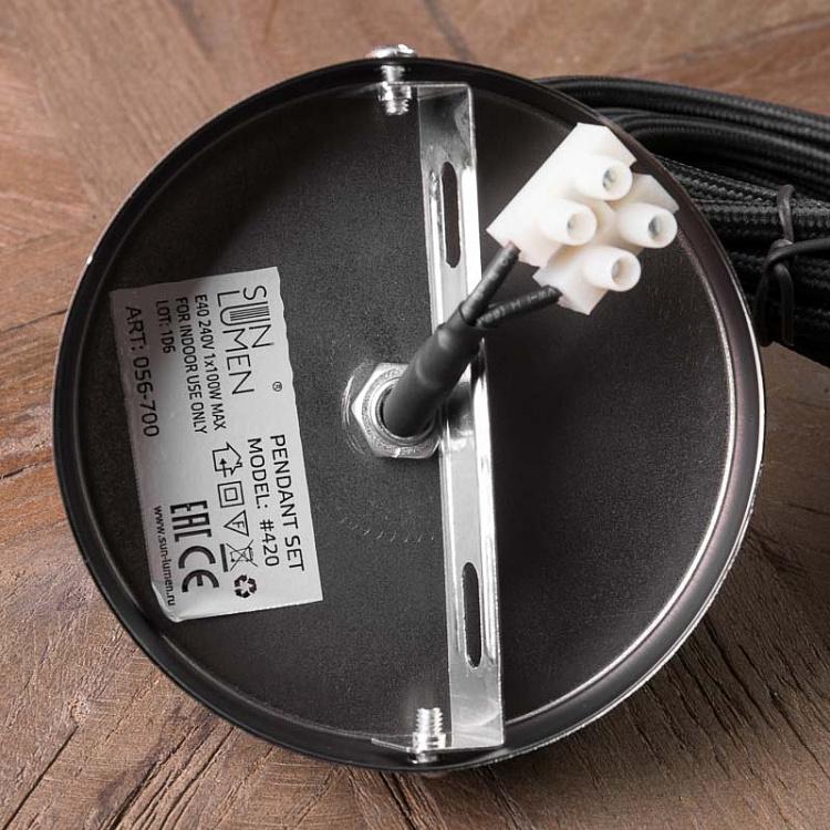 Подвесной светильник Чарли, матовый чёрный, E40 Hanging Lamp Base Charlie, Matt Black E40