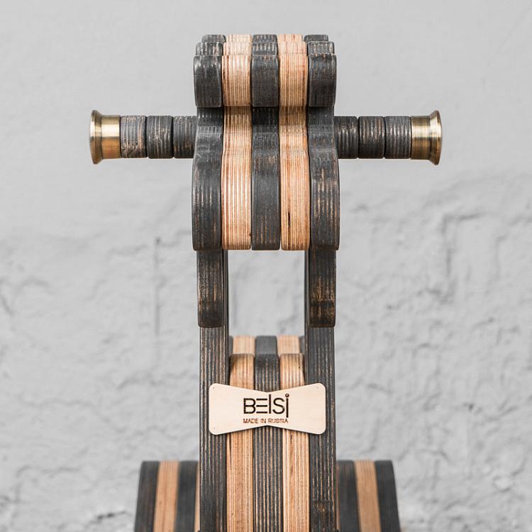 Тёмная детская качалка Лось Elk Rocking Chair Dark Oil