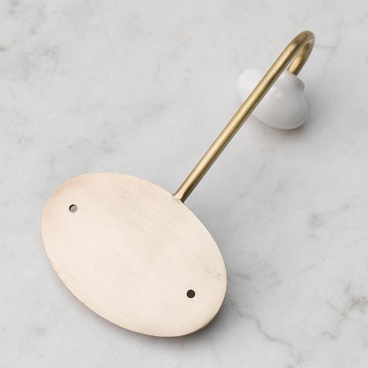 Крючок с цветочным овалом и керамическим наконечником Oval Flowery Hook With Ceramic Ball