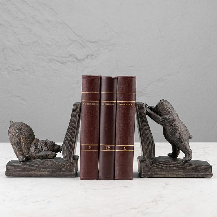 Набор из двух держателей для книг Медведи-детективы Bookend Detective Bears