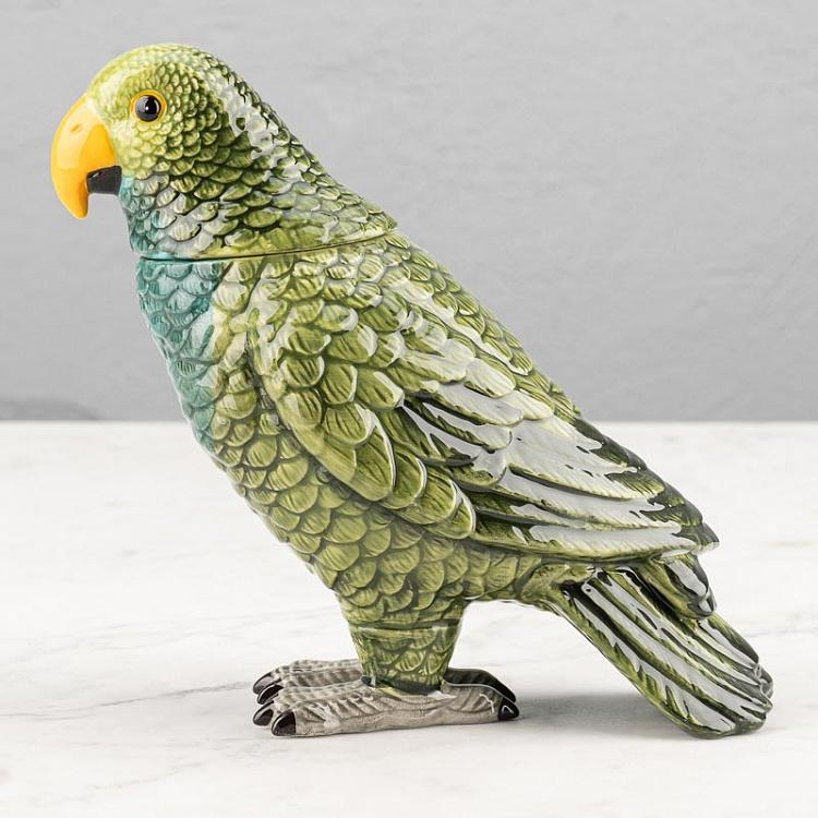 Керамическая шкатулка для украшений Попугай Ceramic Parrot Box
