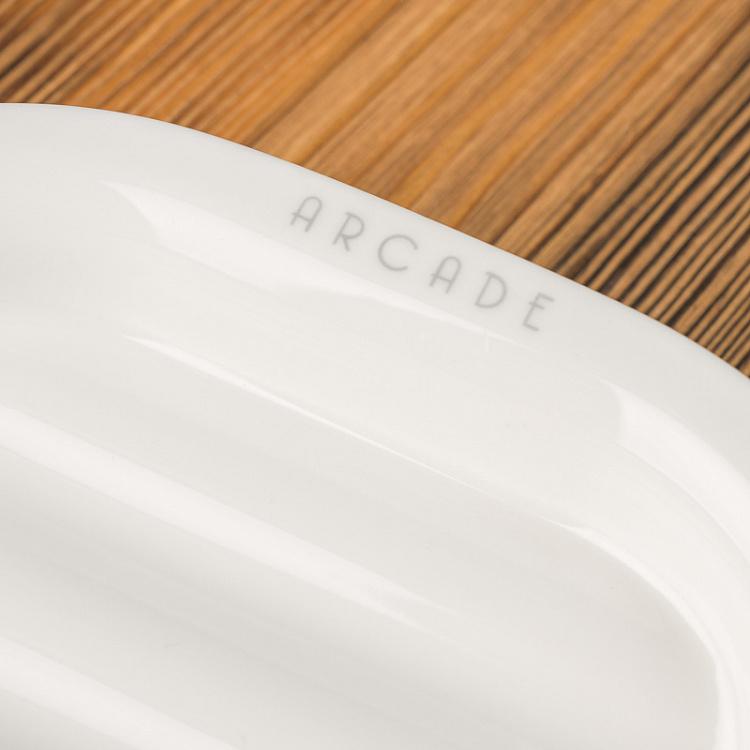Овальная белая мыльница Аркада Arcade Soap Dish White