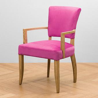 Mami Dining Chair With Arms, Oak Brown