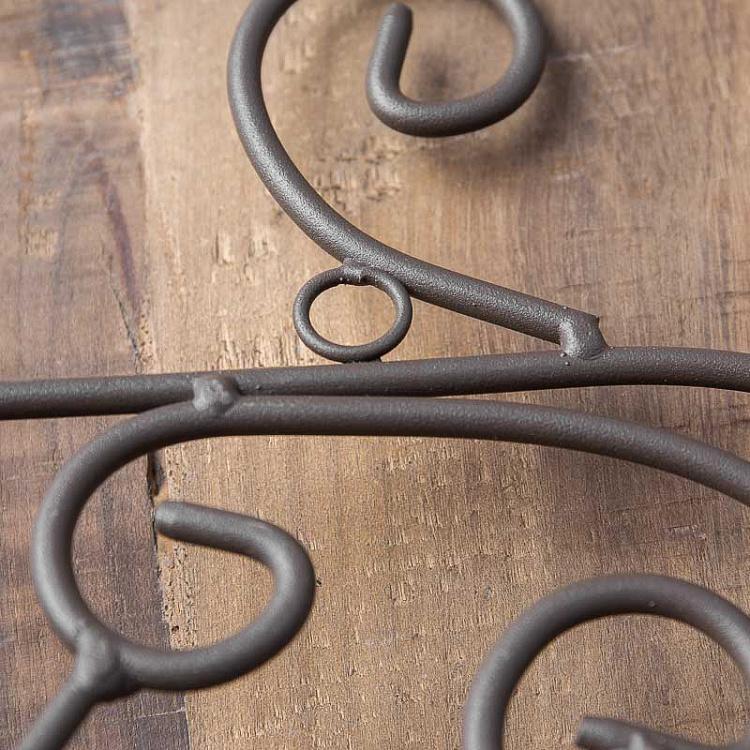 Шестиместная настенная вешалка Patere 6 Crochets Coeur Metal