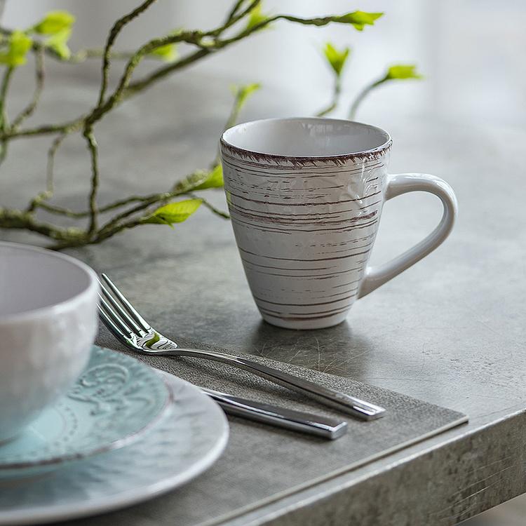 Кружка в деревенском стиле кремовая Rustic Fare Mug Cream