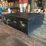 Винтажный чемодан Vintage Black Leather Suitcase 1