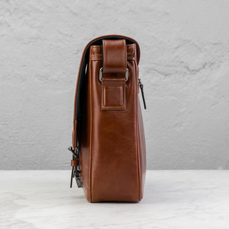 Кожаная мужская сумка-портфель Мессенджер Satchel Messenger Bag