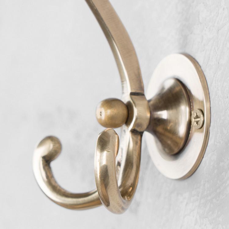 Трёхрожковый крючок цвета состаренного золота Doube Hook Antique Gold