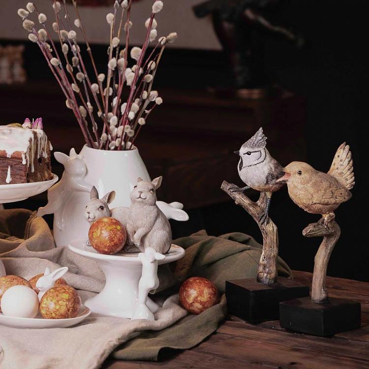 Статуэтка Хохлатая синица на ветке Crested Tit On Branch