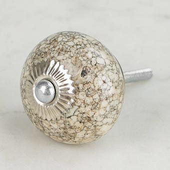 Crackled Ceramic Knob Cream discount