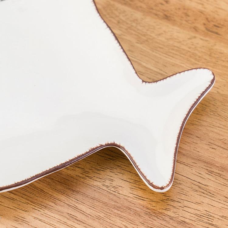 Белое сервировочное блюдо Рыбка Дори, S Dory Fish Plate Small White