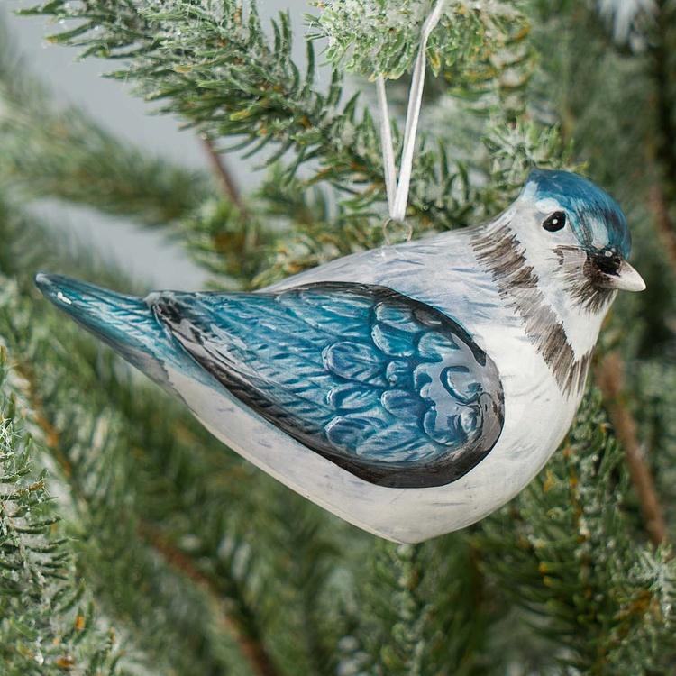 Ёлочная игрушка Синяя птичка Blue Bird 2 9,5 cm
