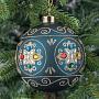 Ёлочная игрушка Pattern Ball Blue 10 cm
