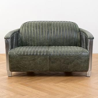 Двухместный диван Liner 2 Seater PF натуральная кожа Matcha Grain