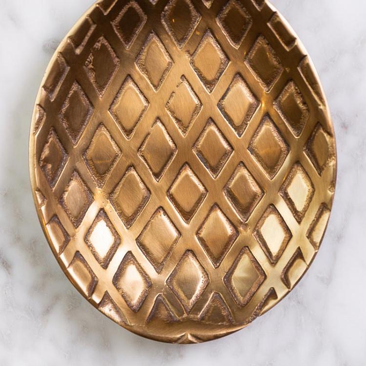 Подставка для мелочей и украшений золотого цвета Ананас Trinket Tray Golden Pineapple