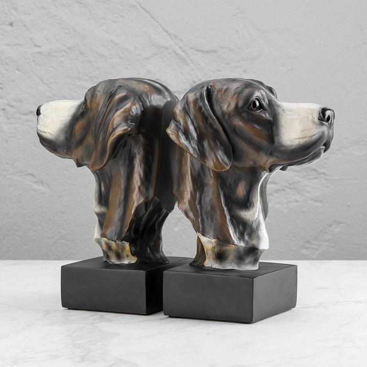Набор из двух держателей для книг Головы собак Bookend Dogs Heads