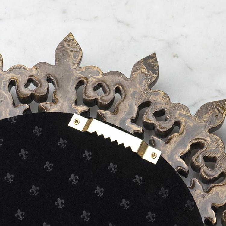 Выпуклое зеркало в раме цвета винтажного золота Convex Mirror Antique Gold