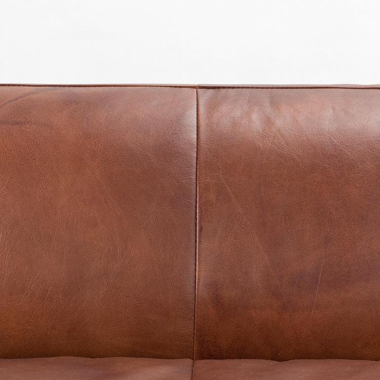 Трёхместный диван Линкольн, коричневые ножки Lincoln 3 Seater, Rustic Brown Ash PF