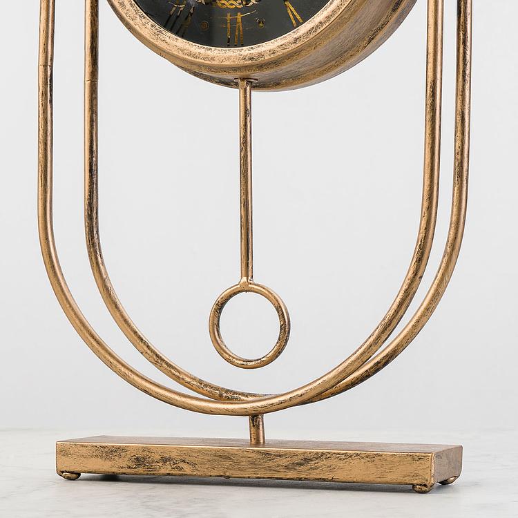 Настольные часы Индастриал Ретро с шестерёнками Industrial Retro Table Clock With Gears