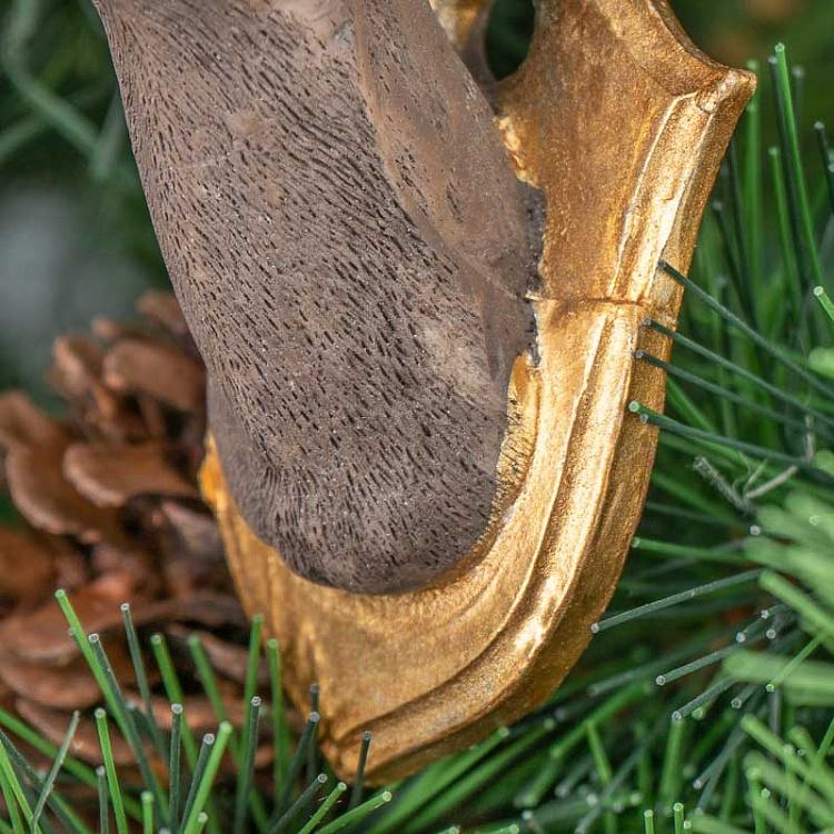 Ёлочная игрушка Бюст оленя серого цвета, S Deer Bust Grey 15 cm