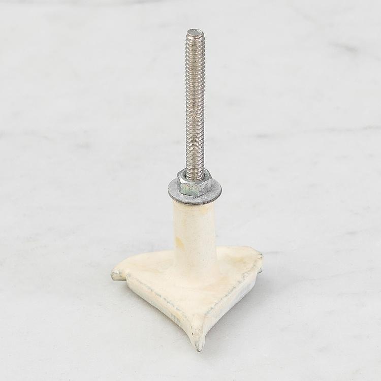 Мебельная ручка Парусник белый Sailboat Knob White