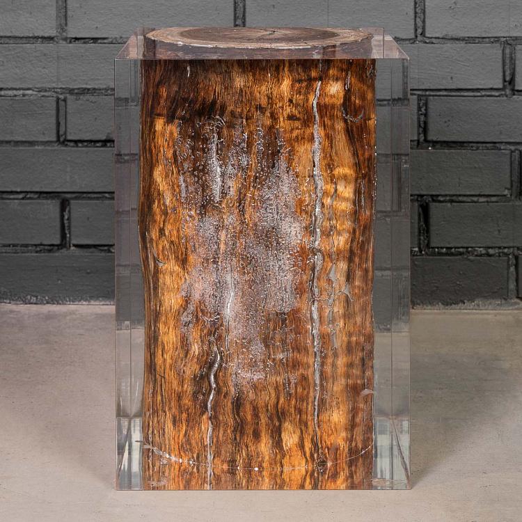 Прикроватный столик Ниллек со стволом дерева в акриле F162 Nilleq Occasional Table, Drift Wood