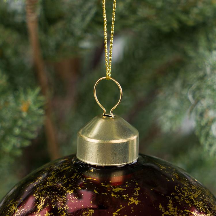 Красно-золотой шар Тридесятое Царство Vintage Ball Aged Gold 10 cm