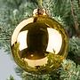 Ёлочная игрушка Glass Uni Ball Shiny Gold 7 cm