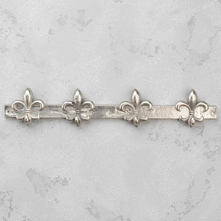 Четырёхместная настенная вешалка Королевская лилия Coat Rack 4 Hooks Fleur De Lis