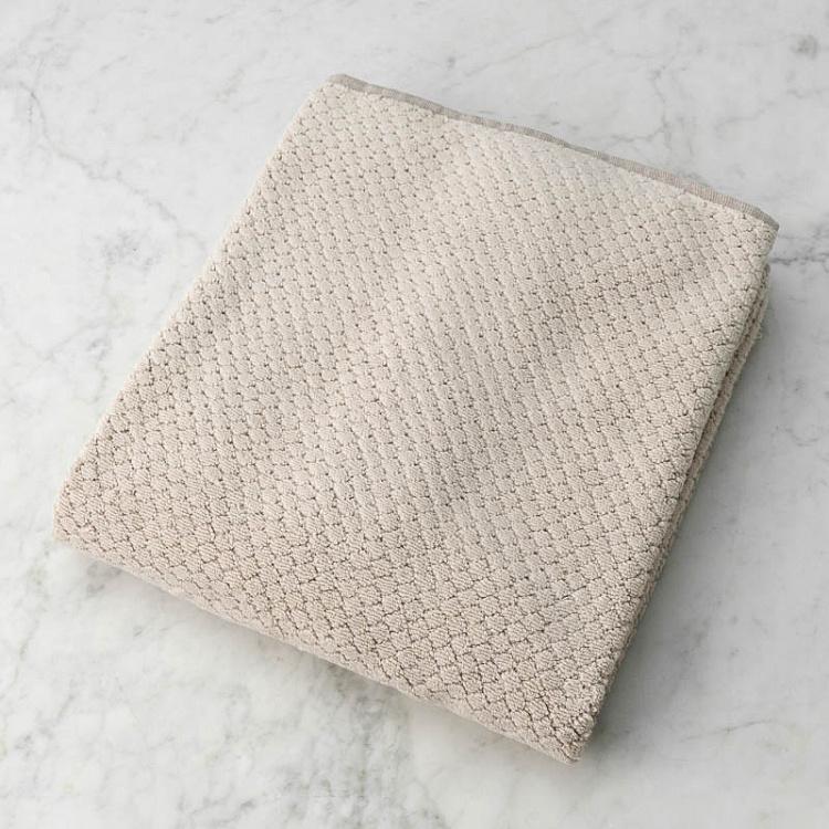 Песочно-бежевое махровое банное полотенце Пунто 70x140 см Punto Bath Towel Sand 70x140 cm