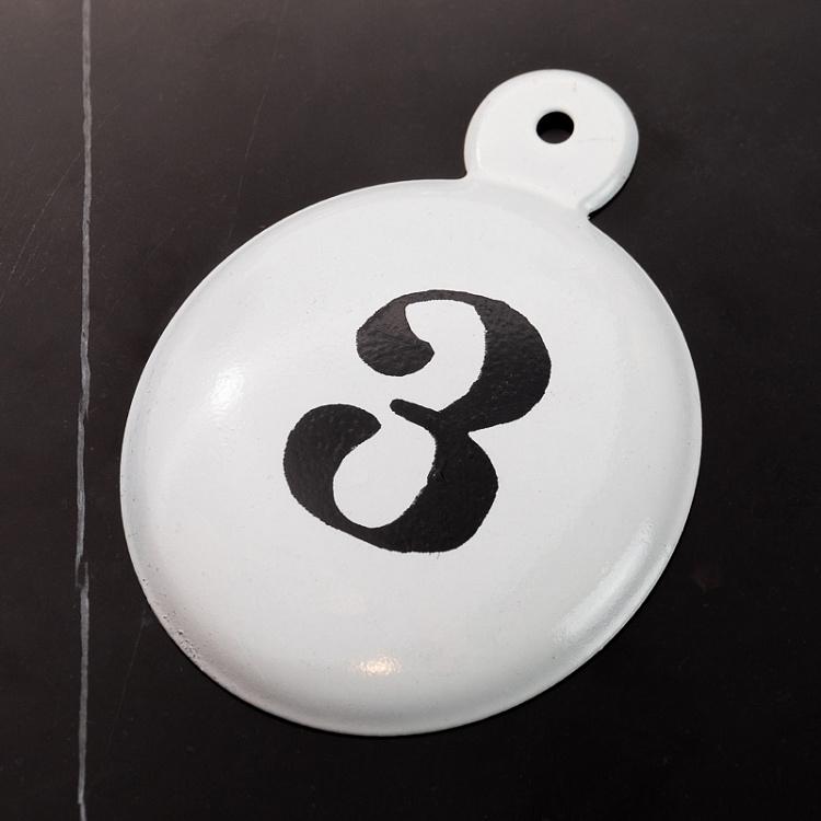 Подвесная металлическая цифра 3 Hanging Number 3