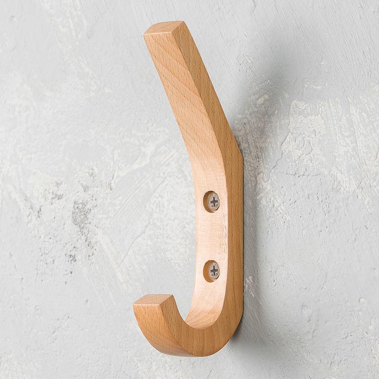 Двухрожковый деревянный крючок Wood Single Coat Hook