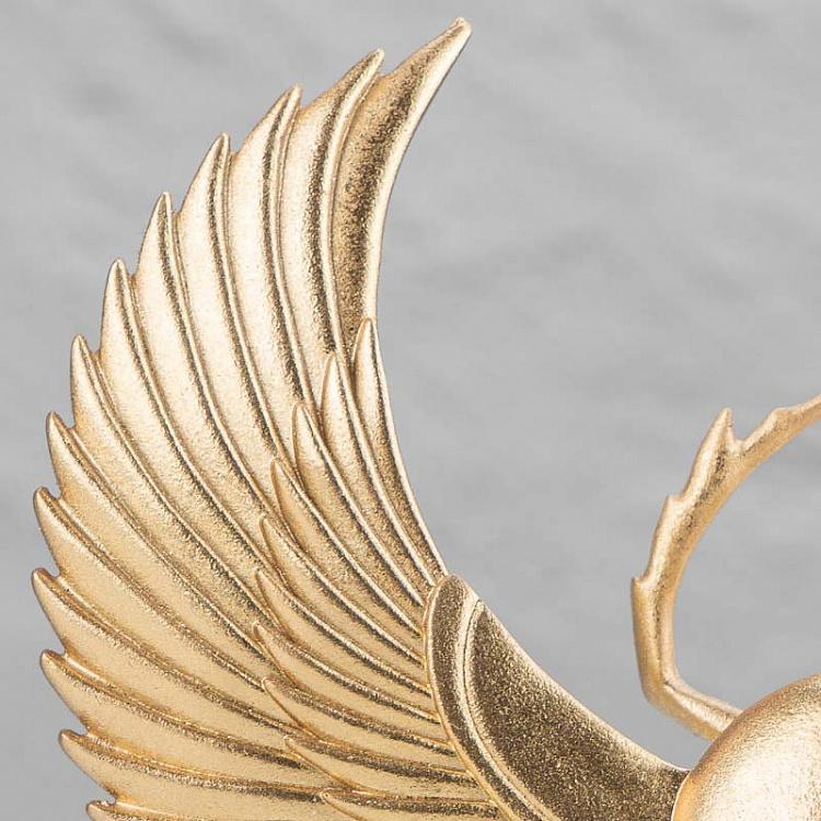 Статуэтка Золотой жук-скарабей Scarab Beetle On Stand Gold