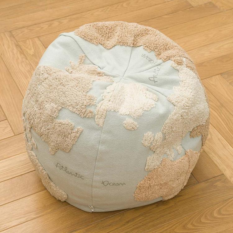 Декоративный пуф Карта мира World Map Pouf