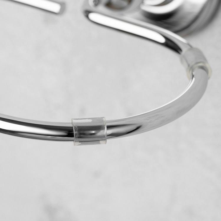 Настенная овальная белая мыльница в подставке цвета хром Soap Dish Chrome And White