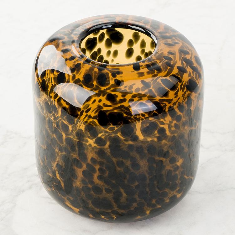 Стеклянная ваза с леопардовым узором Leopard Motif Glass Vase