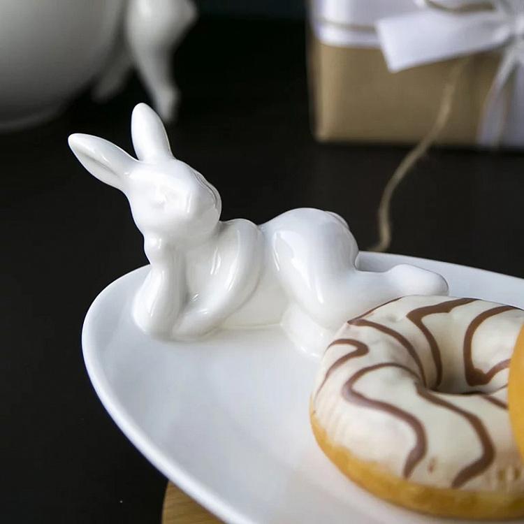 Овальное сервировочное блюдо Кролик Романтик Oval Serving Plate Rabbit Romantic