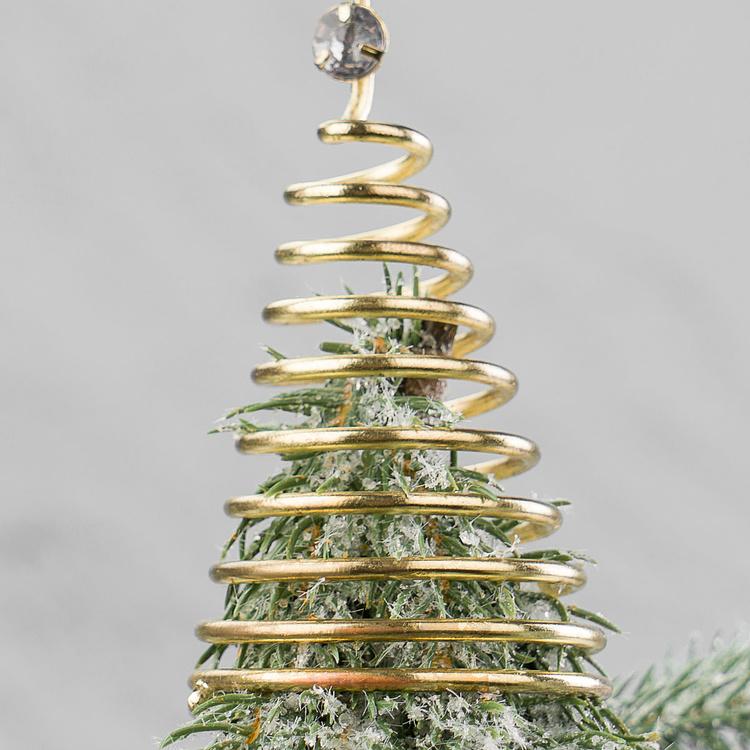 Верхушка на ёлку со стразами и золотой оправой Снежинка Jewel Snowflake Topper Gold 27 cm